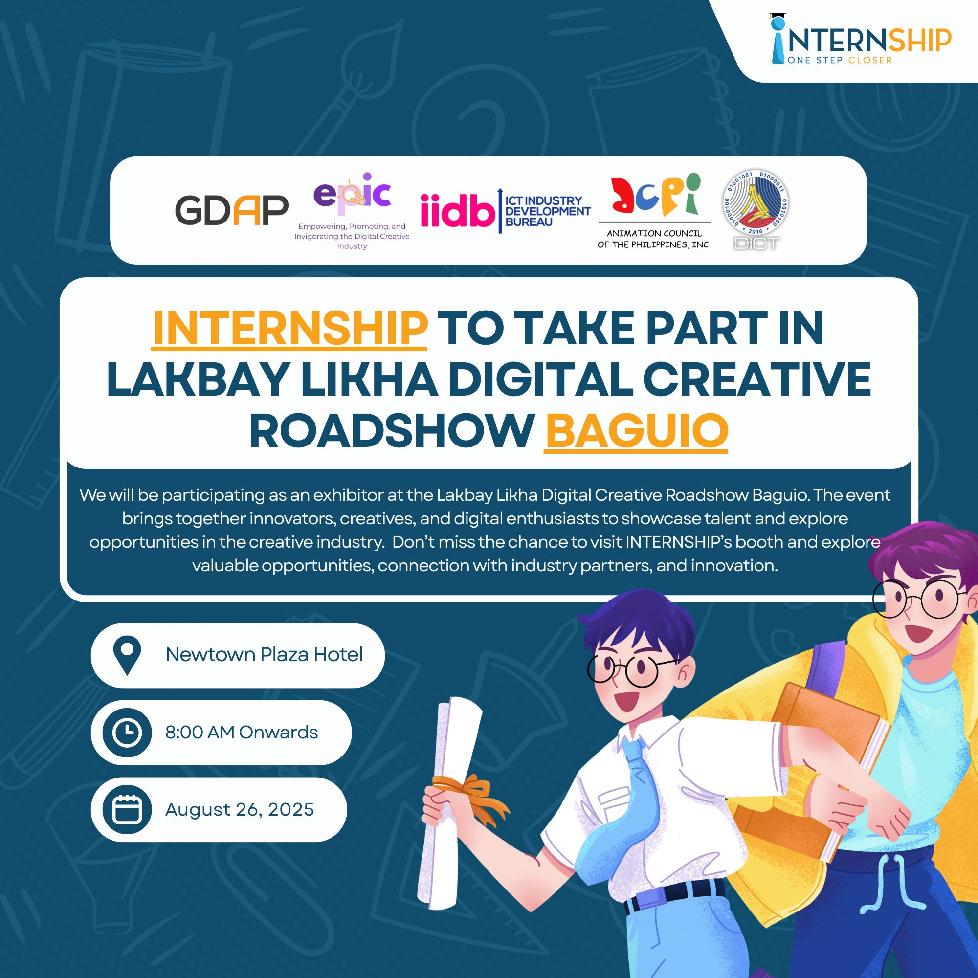 INTERNSHIP is part of the Lakbay Likha Digital Creative Roadshow